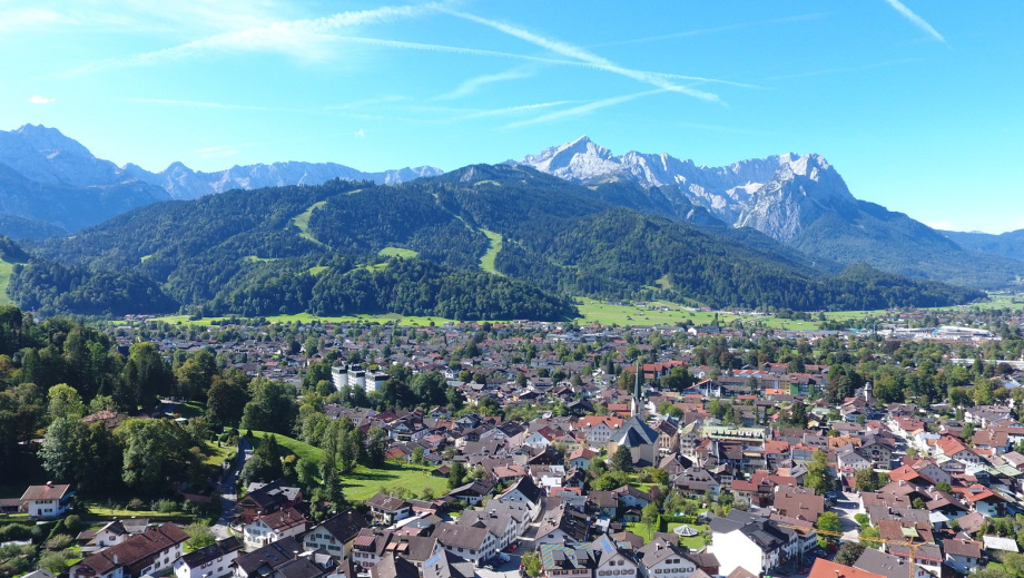 Drohnenfotografie von Garmisch Partenkirchen