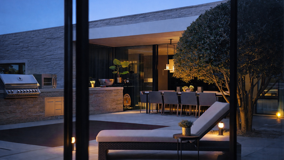 Foto einer Dachterrasse in München