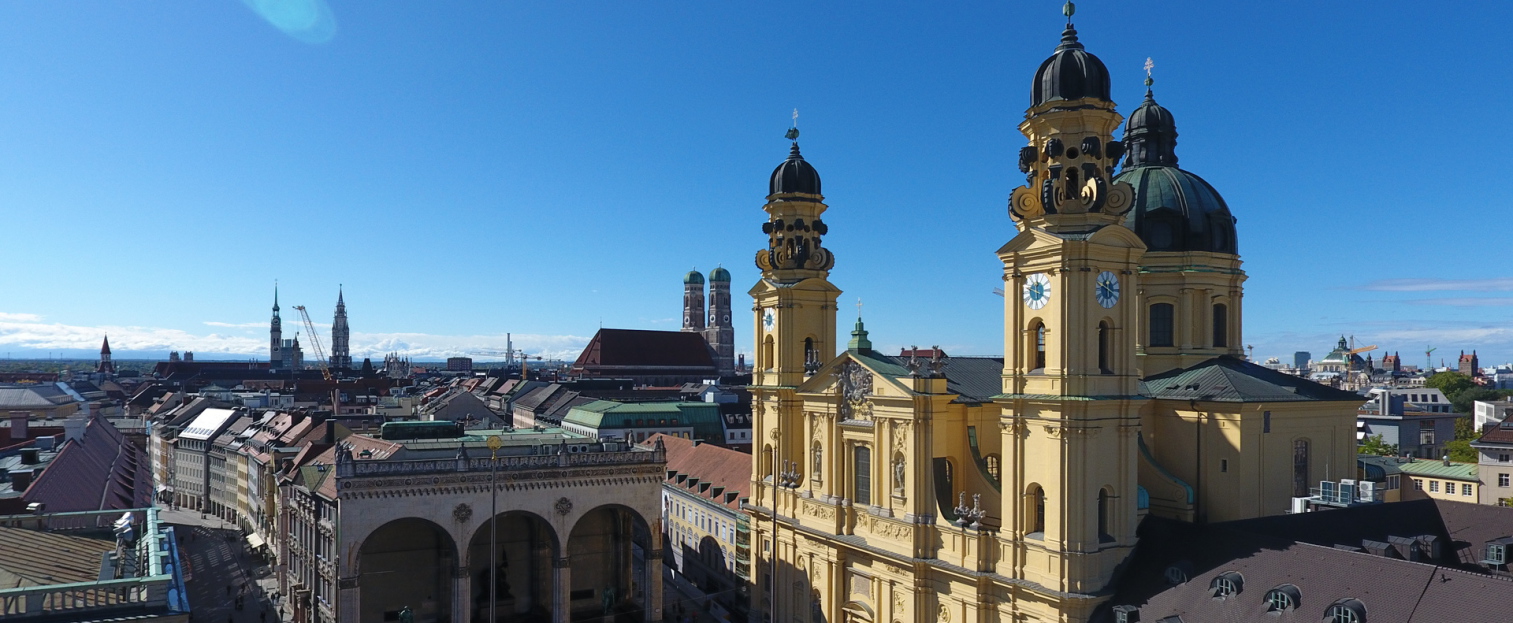 Ansicht der Altstadt Münchens