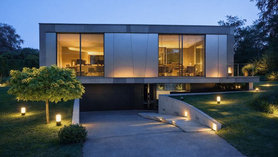 Ansicht einer Villa bei München