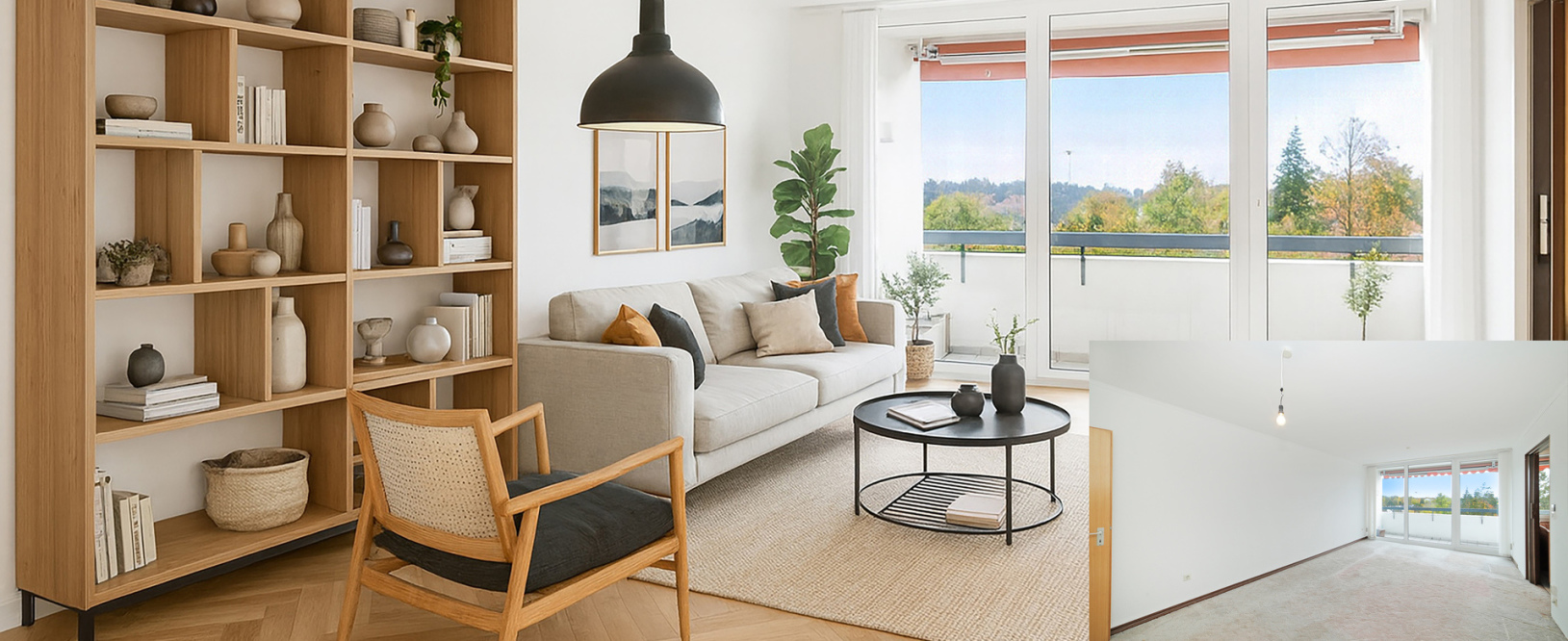 Bildbearbeitung Haus von Sommer in den Winter