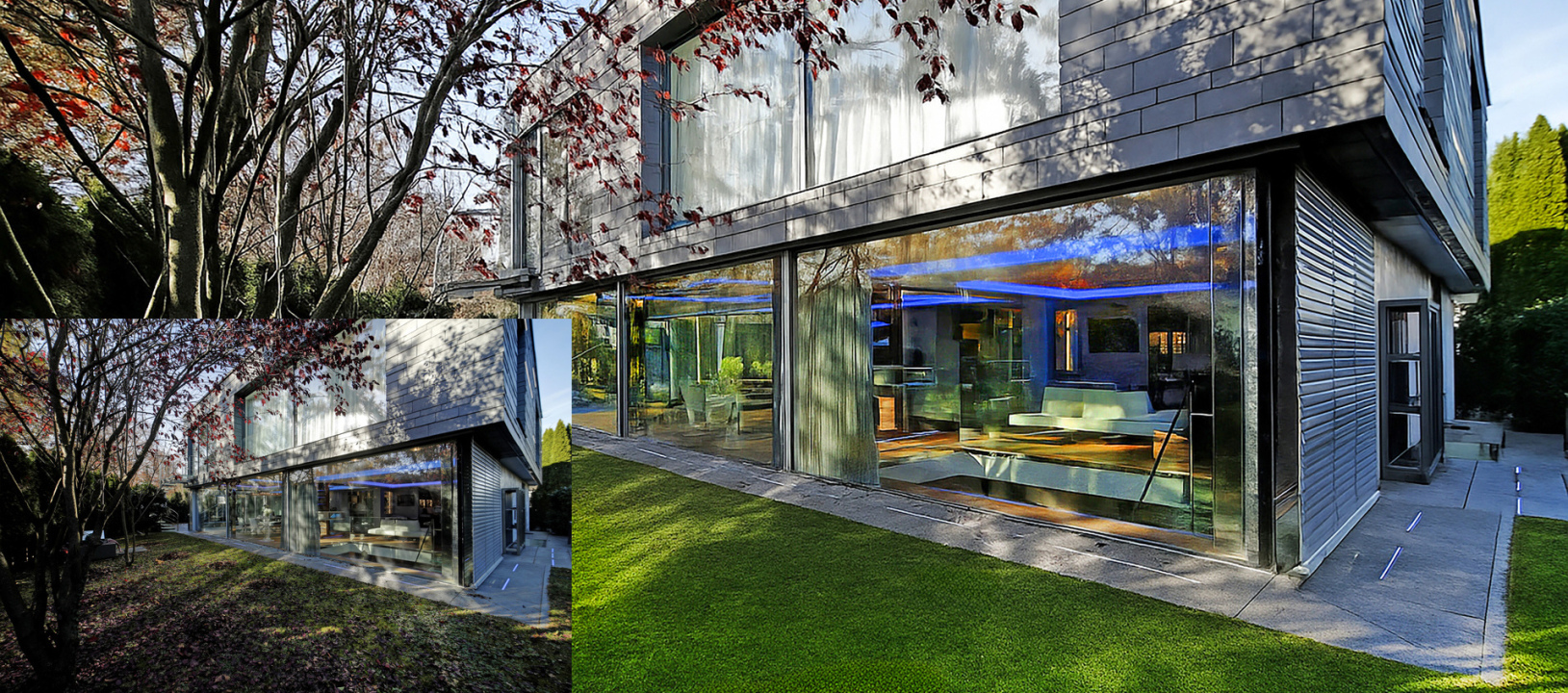 Bildretusche an einer Landhausvilla