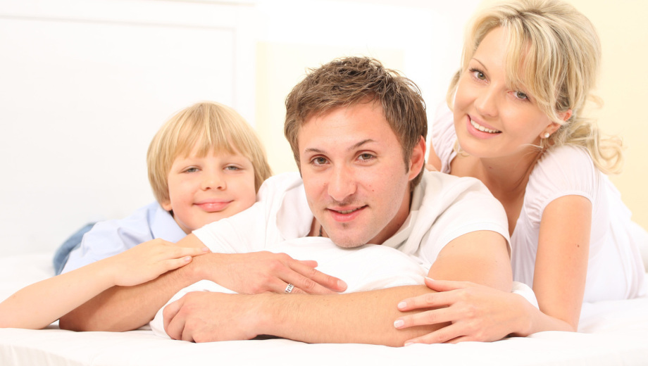 Foto einer Familie für eine Hotelbroschüre